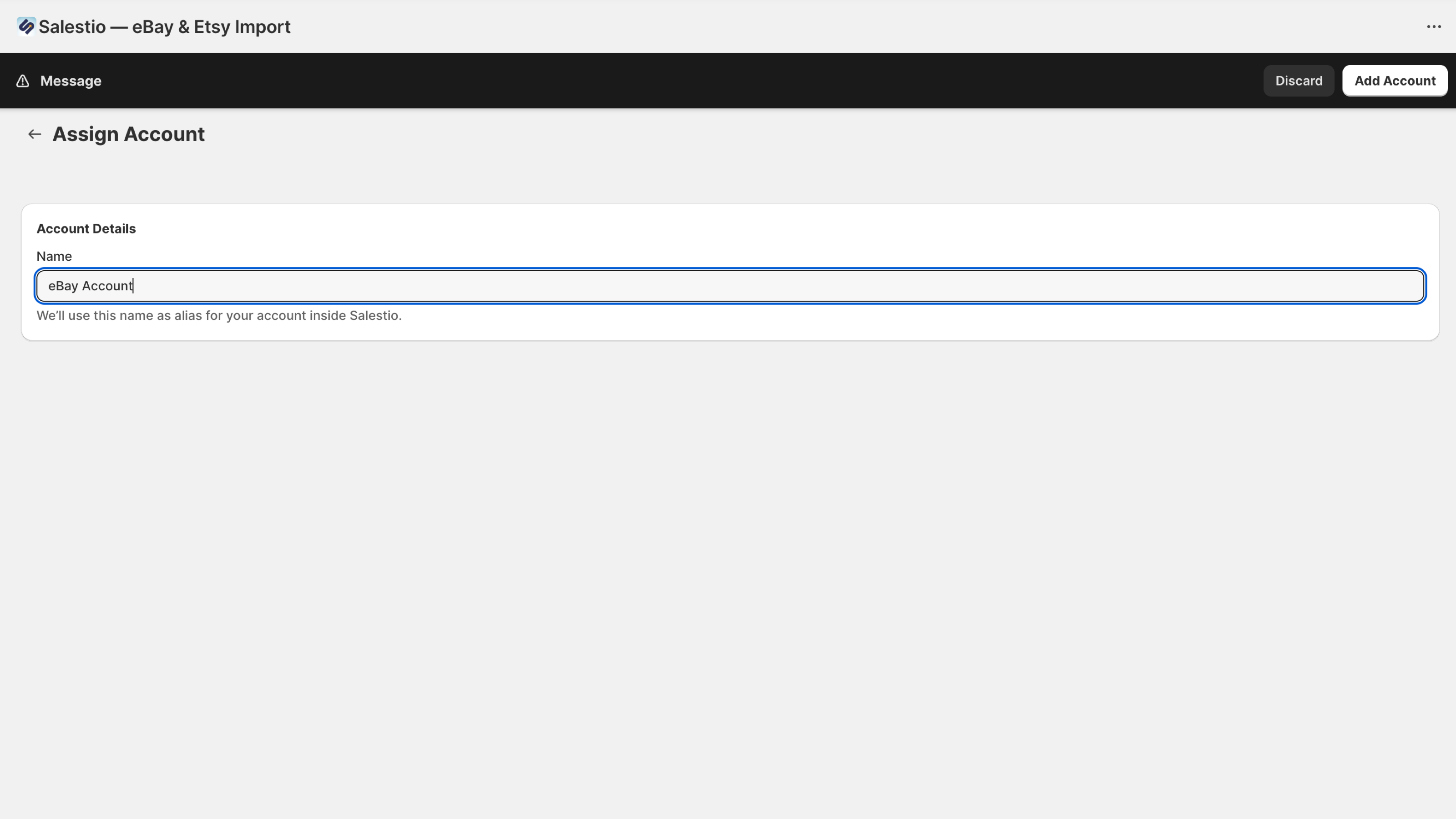Connect eBay and Etsy accounts